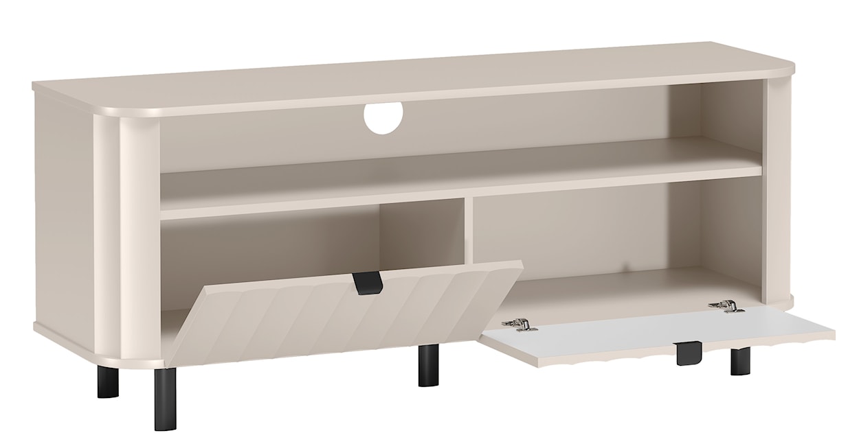 Szafka RTV Novado z dwoma klapami i wnęką 137 cm kaszmir  - zdjęcie 5