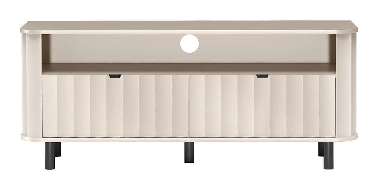 Szafka RTV Novado z dwoma klapami i wnęką 137 cm kaszmir  - zdjęcie 3