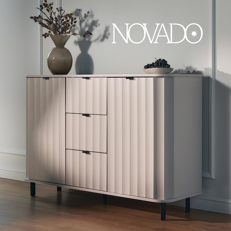 Witryna wysoka Novado jednodrzwiowa 65 cm kaszmir  - zdjęcie 7