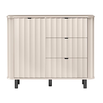 Komoda jednodrzwiowa Novado z trzema szufladami 111 cm kaszmir