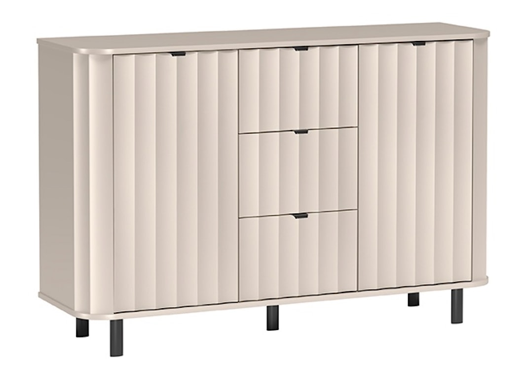 Komoda dwudrzwiowa Novado z trzema szufladami 137 cm kaszmir  - zdjęcie 2