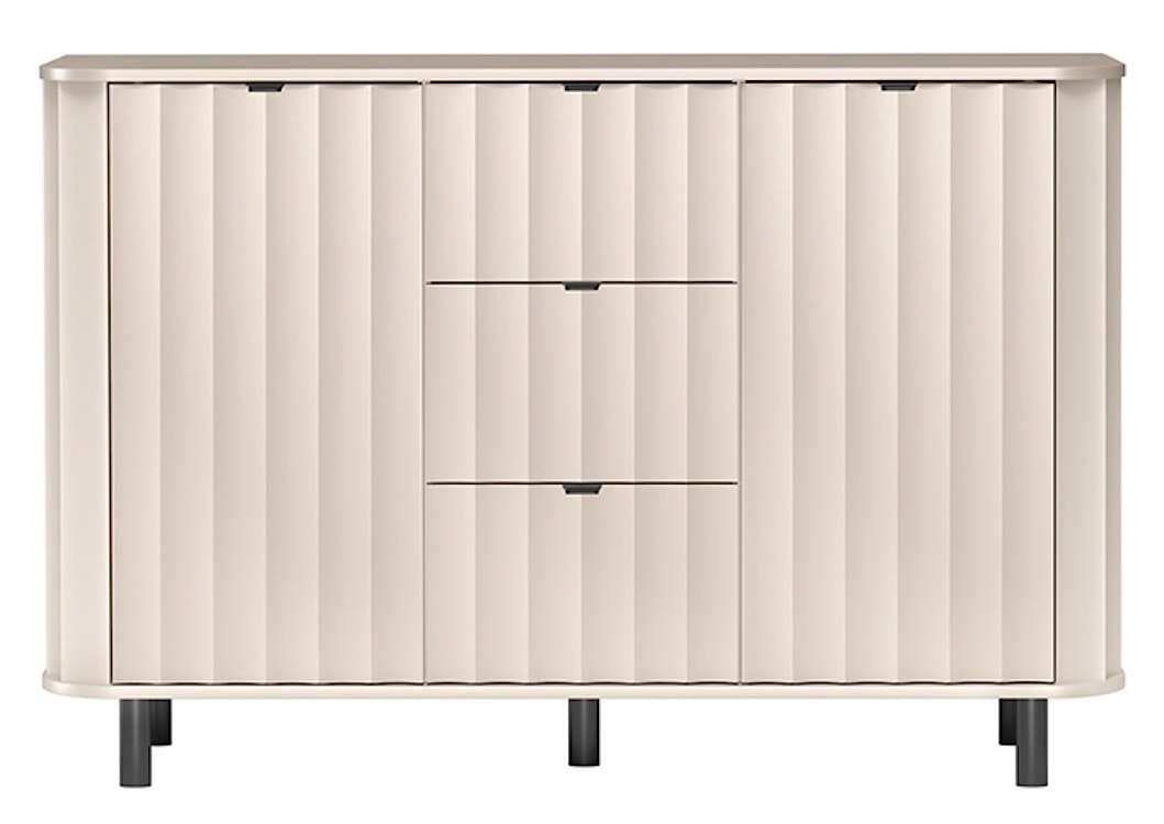 Komoda dwudrzwiowa Novado z trzema szufladami 137 cm kaszmir 