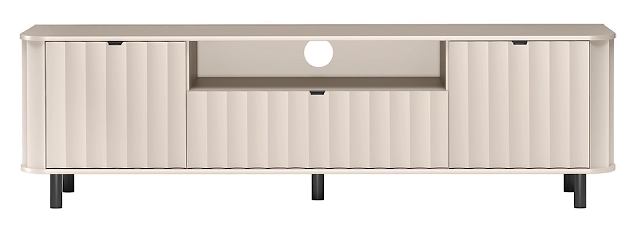 Szafka RTV dwudrzwiowa Novado z szufladą i wnęką 196 cm kaszmir  - zdjęcie 5