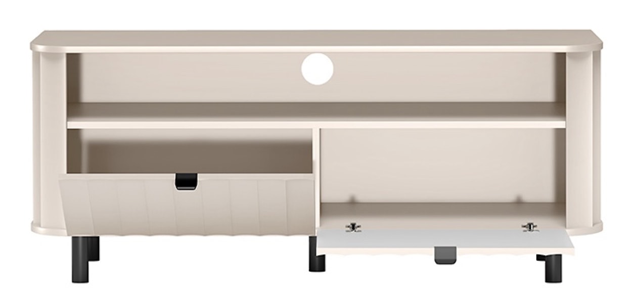 Szafka RTV Novado z dwoma klapami i wnęką 137 cm kaszmir  - zdjęcie 3