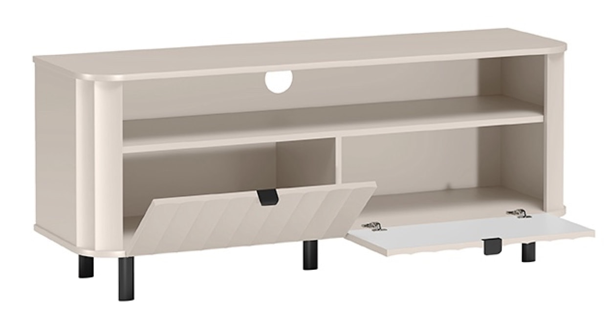 Szafka RTV Novado z dwoma klapami i wnęką 137 cm kaszmir  - zdjęcie 4