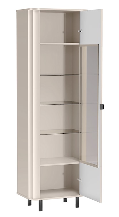 Witryna wysoka Novado jednodrzwiowa 65 cm kaszmir  - zdjęcie 5