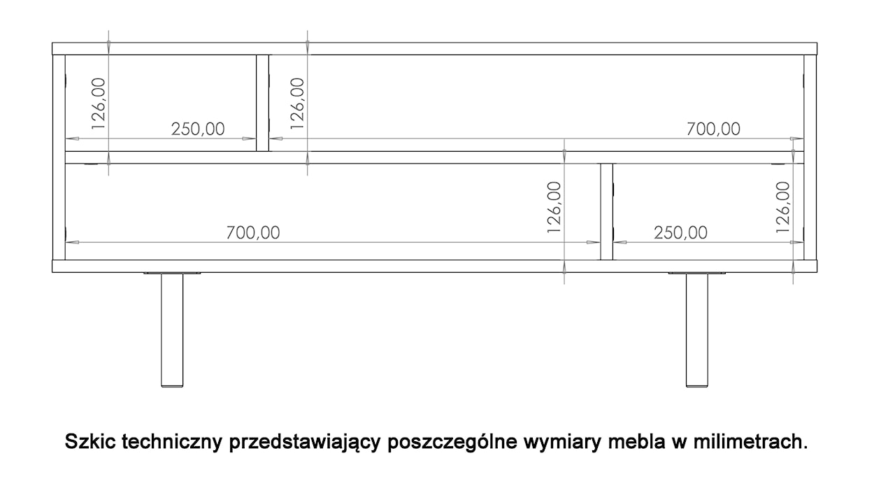 Ława kawowa Klazby 100x60 cm czarny mat  - zdjęcie 6