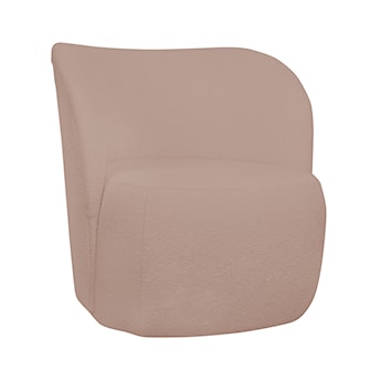 Fotel tapicerowany Kafifi różowy boucle