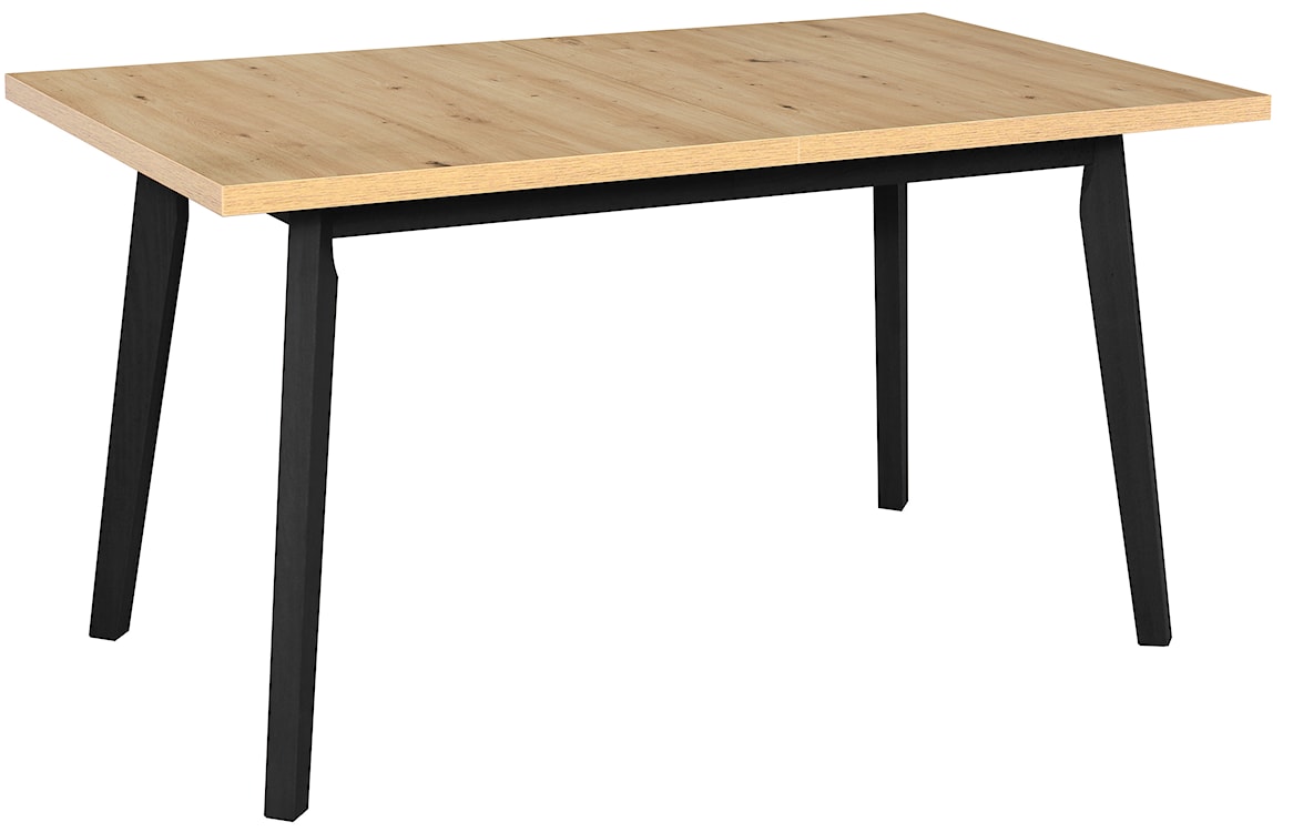 Stół drewniany do jadalni rozkładany Korror 140-180x80 cm czarny/dąb artisan 
