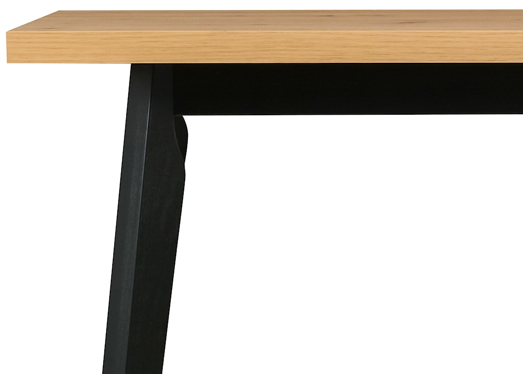 Stół drewniany do jadalni rozkładany Korror 140-180x80 cm czarny/dąb artisan  - zdjęcie 4