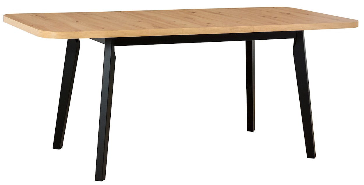 Stół drewniany do jadalni rozkładany Dimenly 140-180x80 cm czarny/dąb artisan  - zdjęcie 2
