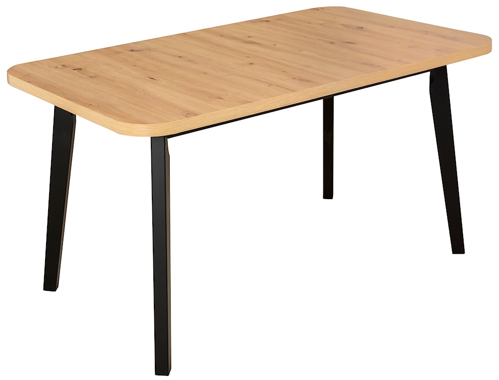 Stół drewniany do jadalni rozkładany Dimenly 140-180x80 cm czarny/dąb artisan  - zdjęcie 3