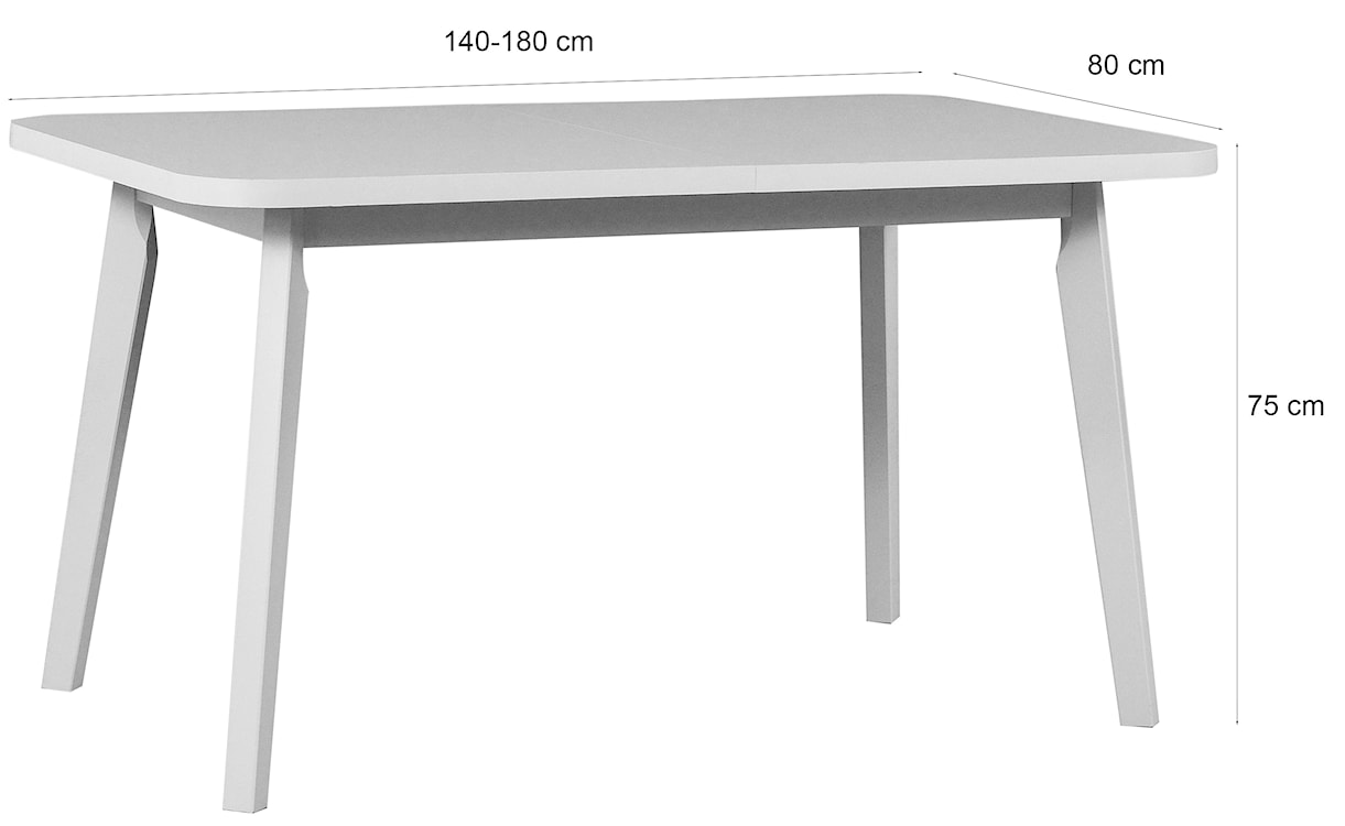 Stół drewniany do jadalni rozkładany Dimenly 140-180x80 cm czarny/dąb artisan  - zdjęcie 4