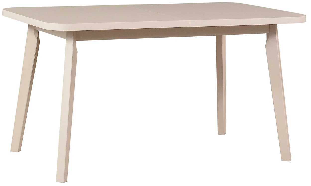 Stół drewniany do jadalni rozkładany Dimenly 140-180x80 cm biały/kaszmir 
