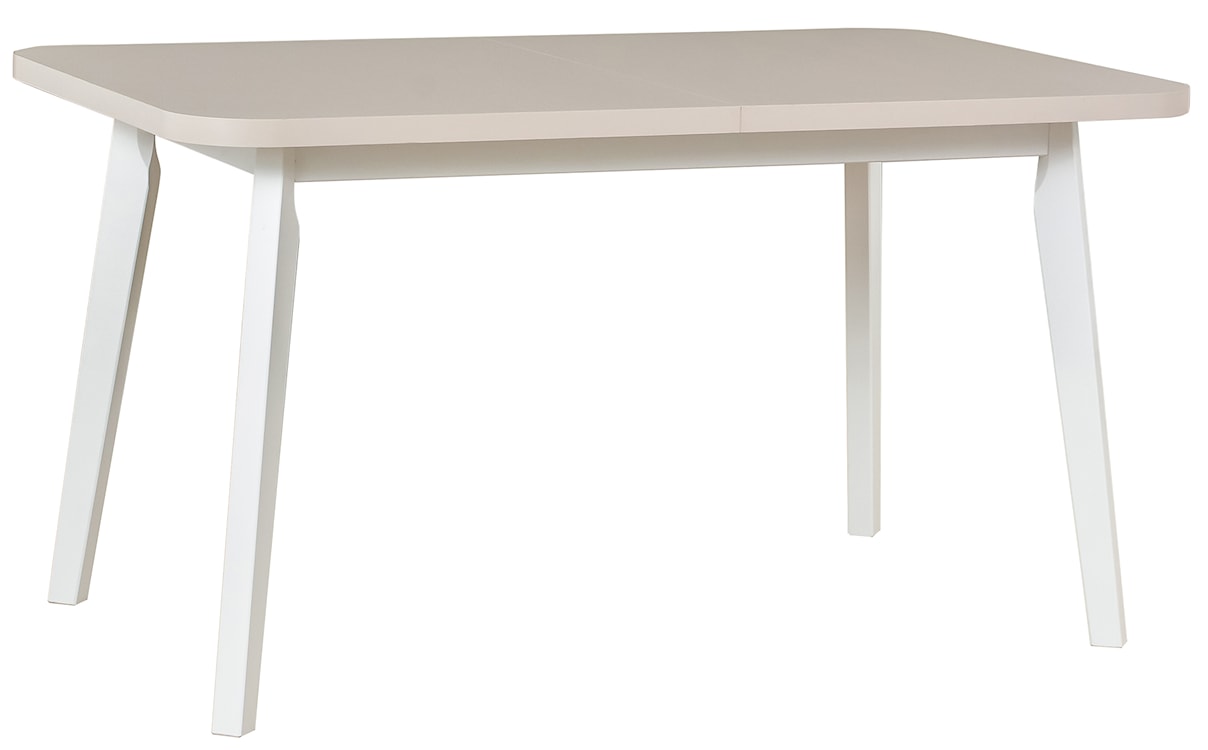 Stół drewniany do jadalni rozkładany Dimenly 140-180x80 cm biały/kaszmir