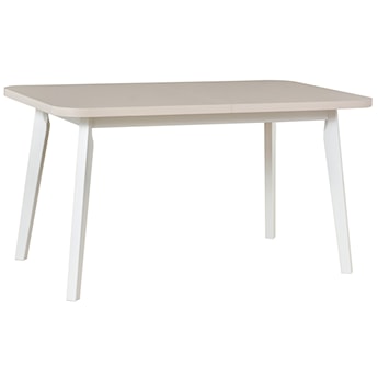 Stół drewniany do jadalni rozkładany Dimenly 140-180x80 cm biały/kaszmir