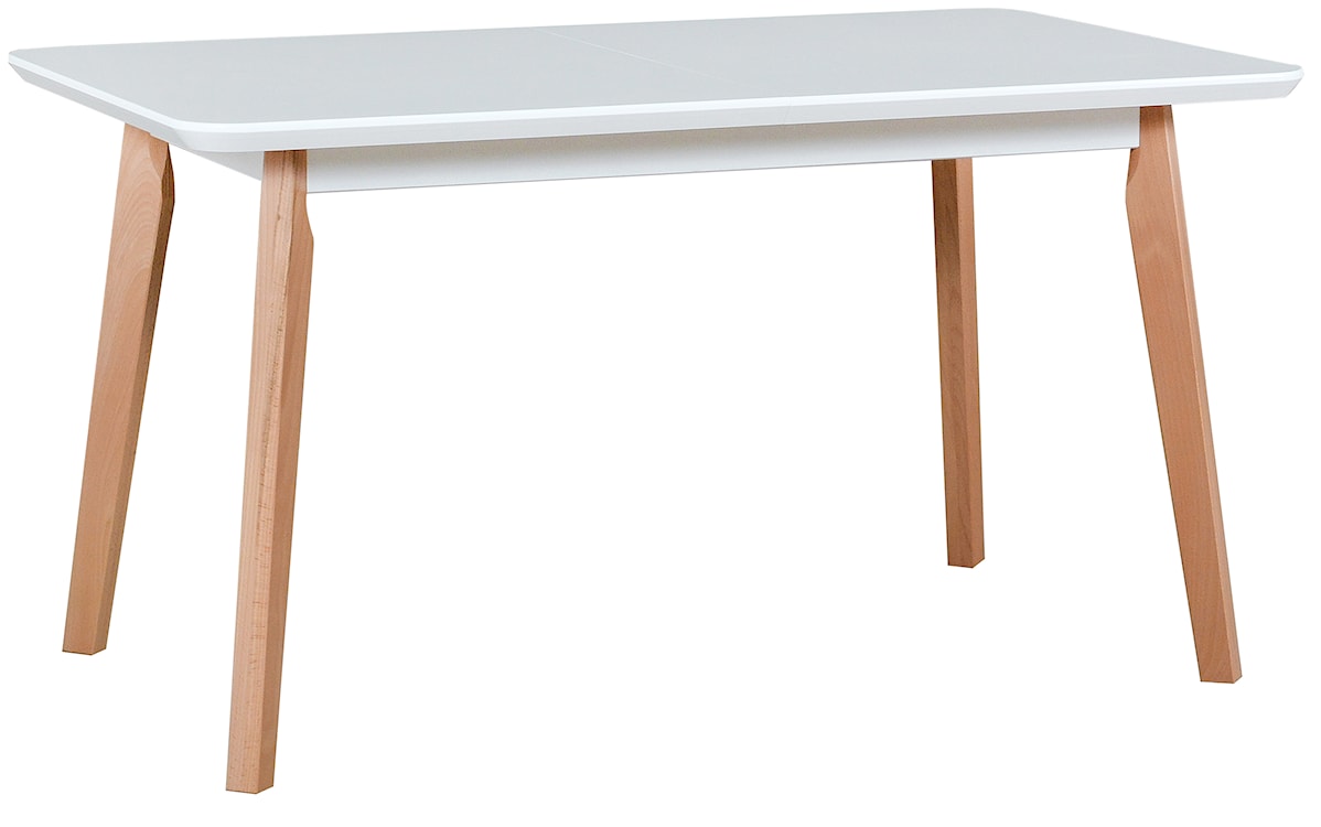 Stół drewniany do jadalni rozkładany Ofitied 140-180x80 cm dąb naturalny/biały 