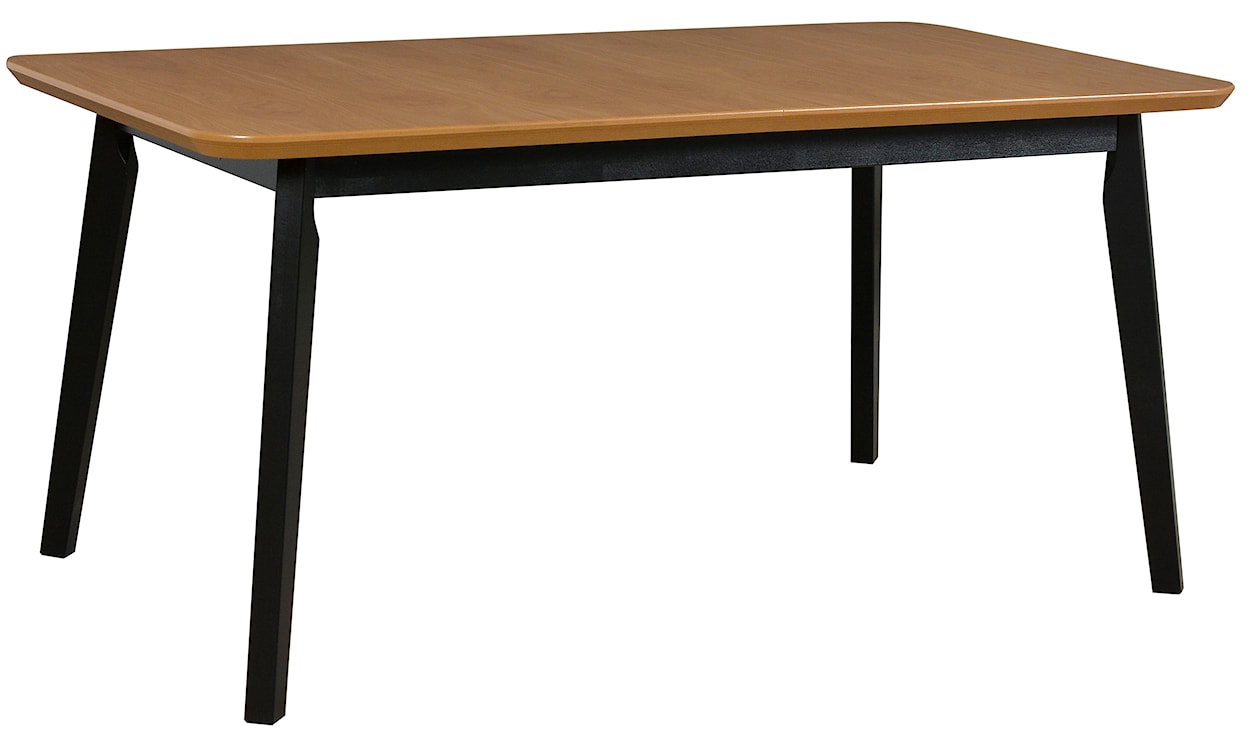 Stół drewniany do jadalni Ofitied 160-200x90 cm czarny/dąb naturalny 