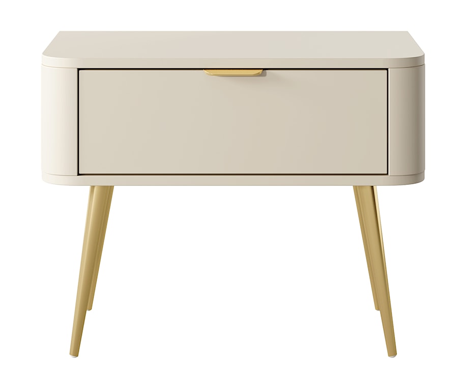 Szafka nocna Oval z szufladą 63 cm beż piaskowy  - zdjęcie 4
