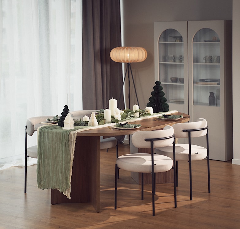 Stół rozkładany do jadalni Ovo okrągły 110-190x110 cm orzech Wisconsin  - zdjęcie 2