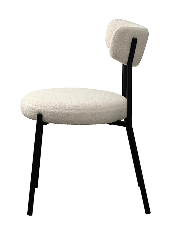 Krzesło tapicerowane Pikkie tkanina boucle biały  - zdjęcie 7