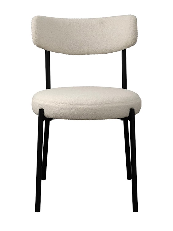 Krzesło tapicerowane Pikkie tkanina boucle biały  - zdjęcie 3
