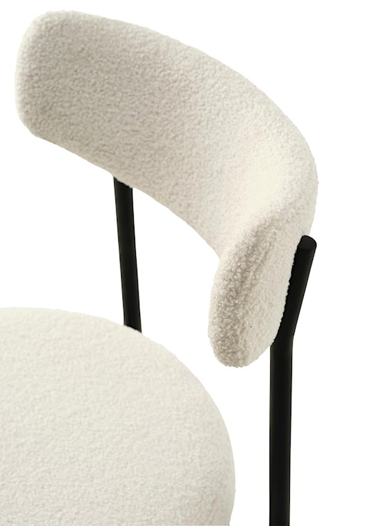 Krzesło tapicerowane Pikkie tkanina boucle biały  - zdjęcie 4