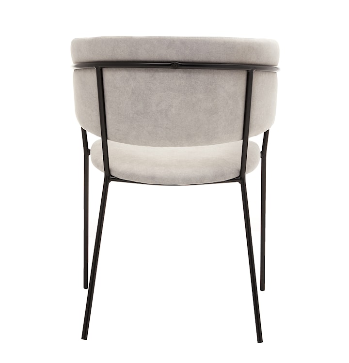 Krzesło tapicerowane Prools szare/ czarna podstawa  - zdjęcie 10