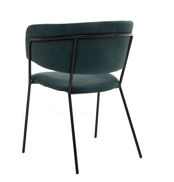Krzesło tapicerowane Prools ciemnozielone/ czarna podstawa  - zdjęcie 6