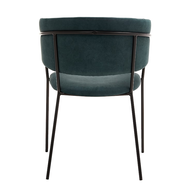 Krzesło tapicerowane Prools ciemnozielone/ czarna podstawa  - zdjęcie 7