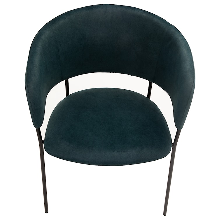 Krzesło tapicerowane Prools ciemnozielone/ czarna podstawa  - zdjęcie 2