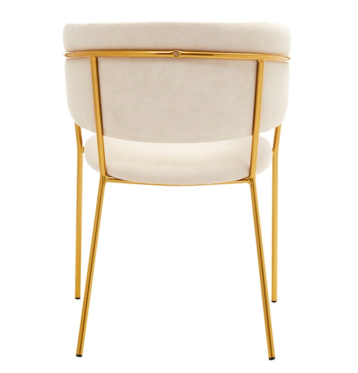 Krzesło tapicerowane Prools beżowe/ złota podstawa  - zdjęcie 13