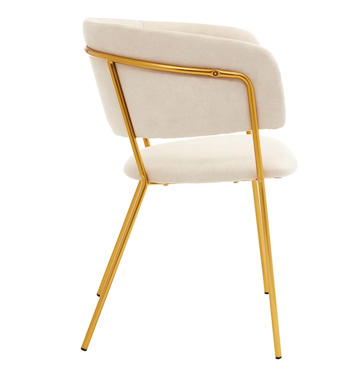 Krzesło tapicerowane Prools beżowe/ złota podstawa  - zdjęcie 10