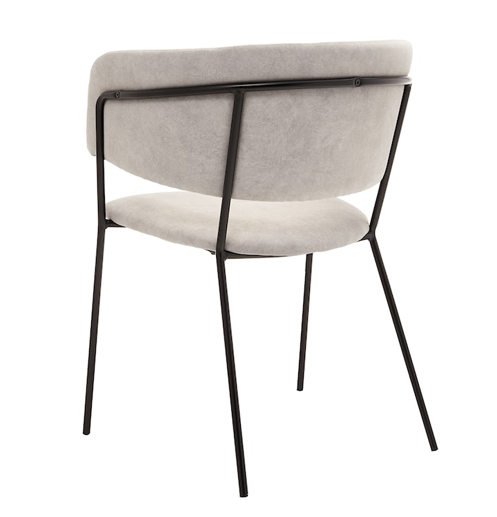Krzesło tapicerowane Prools szare/ czarna podstawa  - zdjęcie 11