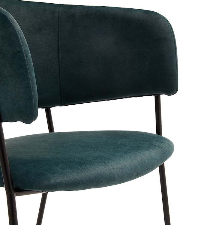 Krzesło tapicerowane Prools ciemnozielone/ czarna podstawa  - zdjęcie 5