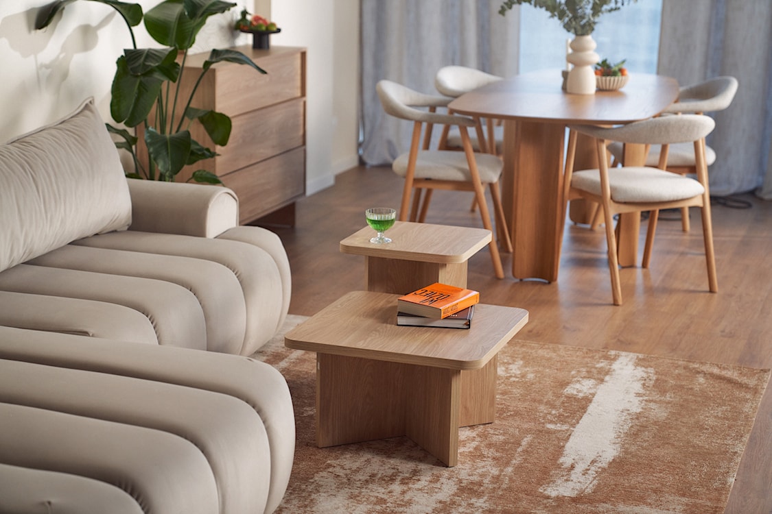 Stolik kawowy Qubeo kwadratowy 42 cm dąb olejowany  - zdjęcie 6