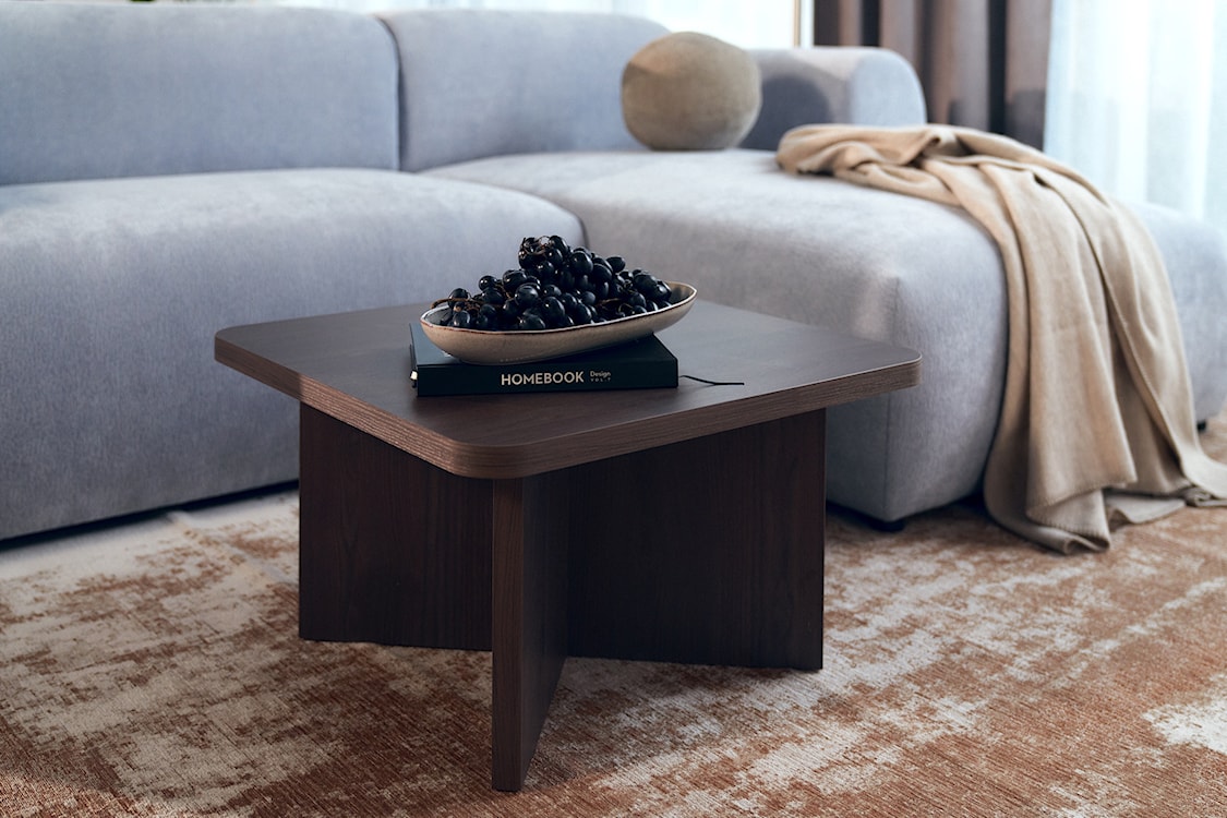 Stolik kawowy Qubeo kwadratowy 60 cm jesion prestige bronze  - zdjęcie 2