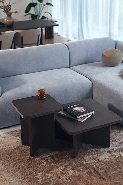 Stolik kawowy Qubeo kwadratowy 42 cm jesion prestige bronze  - zdjęcie 4