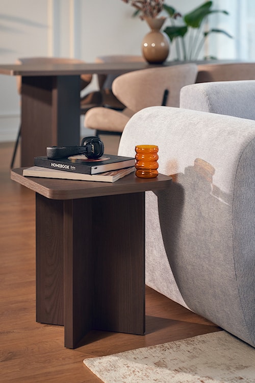 Stolik kawowy Qubeo kwadratowy 42 cm jesion prestige bronze  - zdjęcie 2
