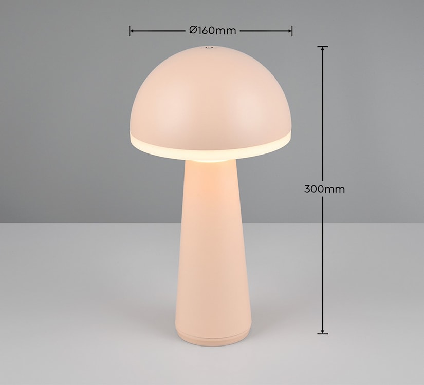 Lampa ogrodowa Fungo LED beżowa  - zdjęcie 3