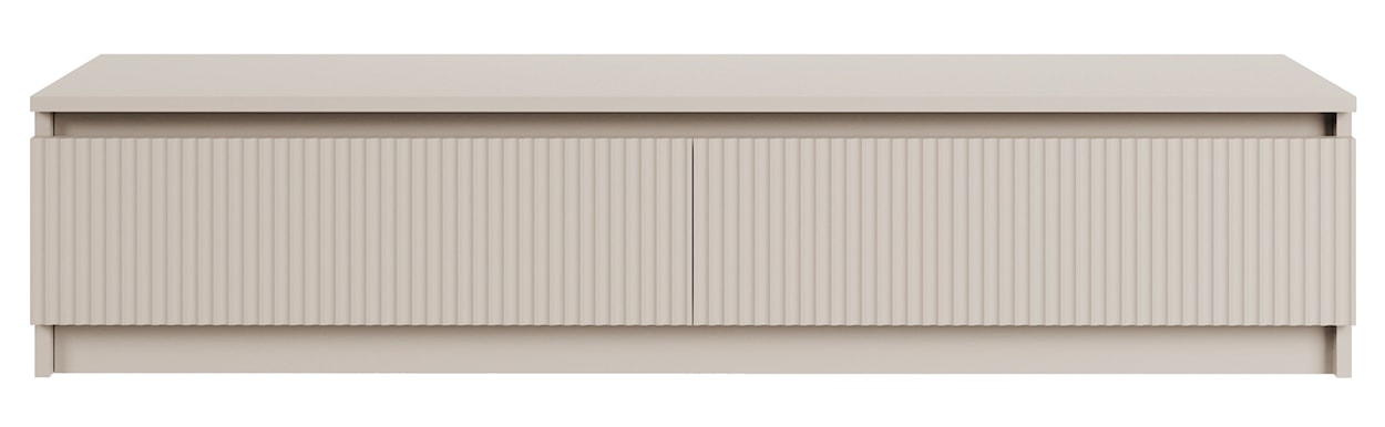 Szafka RTV dwudrzwiowa Sandia z ryflowanym frontem 139 cm kaszmir  - zdjęcie 4