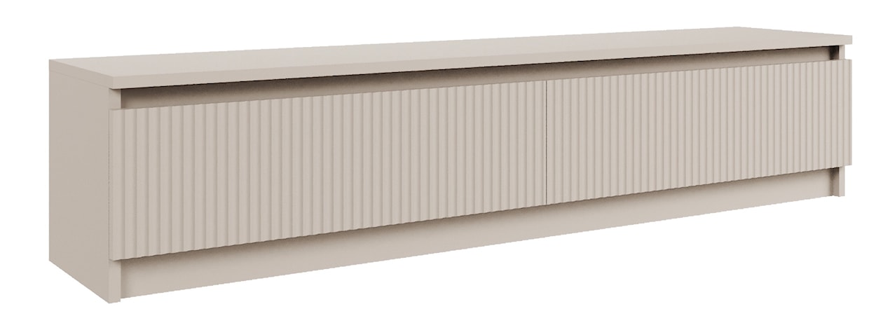 Szafka RTV dwudrzwiowa Sandia z ryflowanym frontem 139 cm kaszmir 