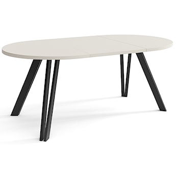 Stół rozkładany do jadalni Nuuvel 100-180x100 cm kaszmir z czarnymi nogami