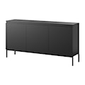 Komoda trzydrzwiowa Bemmi 150 cm czarna z czarnymi nogami