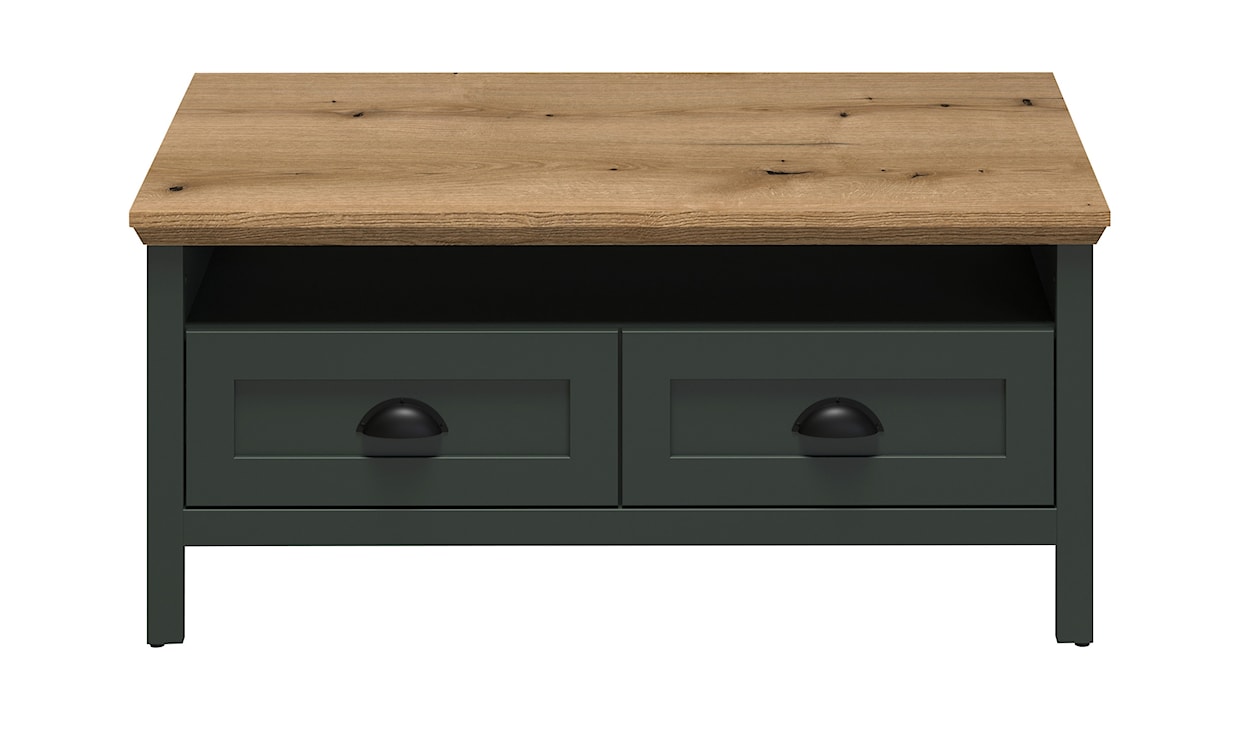 Stolik kawowy Foreells 101x60 cm zielona/ dąb Evoke  - zdjęcie 4