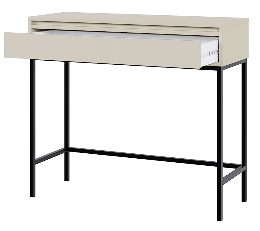 Konsola Evo z szufladą i stelażem 90 cm kaszmir  - zdjęcie 3