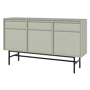 Komoda trzydrzwiowa Evo z szufladami i stelażem 154 cm Szałwiowy