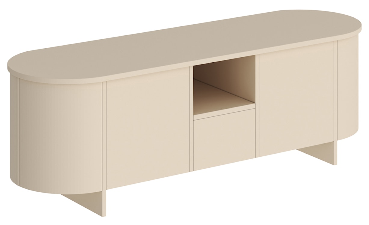 Szafka RTV dwudrzwiowa Camplia z jedną szufladą 163 cm cappuccino mat