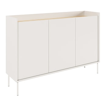 Komoda trzydrzwiowa Tovi 140 cm biała/dąb lindberg