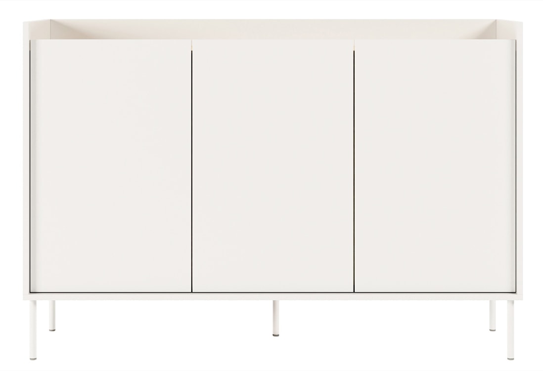 Komoda trzydrzwiowa Tovi 140 cm biała/dąb lindberg  - zdjęcie 5